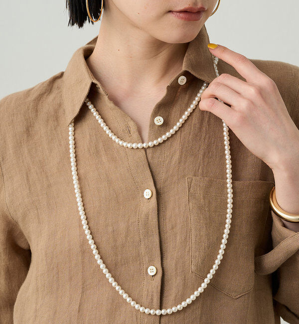  「【GALENA】ロングパールネックレス」|リング|