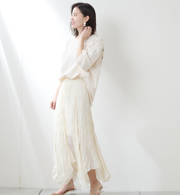  「楊柳クリンクルフレアスカート」|スカート|