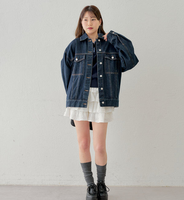  「【セットアップ対応】ルーズデニムGジャン」|デニムジャケット|
