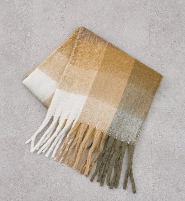  「ロングチェックマフラー」|マフラー|