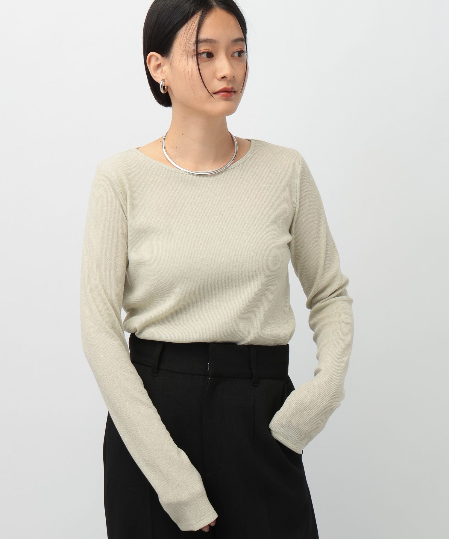 A part by 「ラメメボート_長袖」|Tシャツ・カットソー|