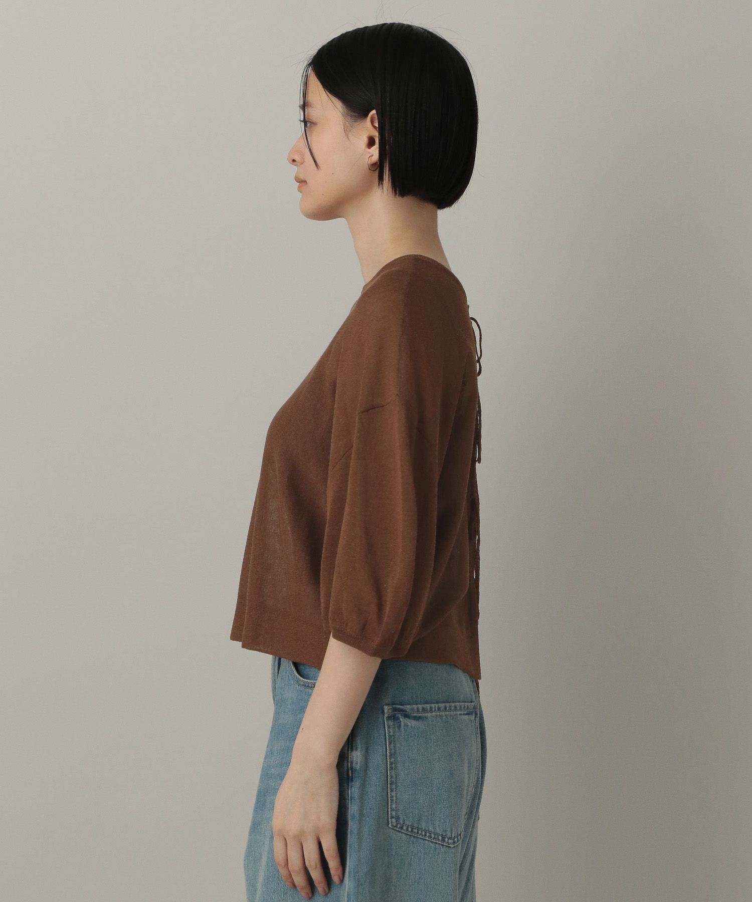 A part by 「バックリボンプルオーバー_5分袖」|ニット・セーター|