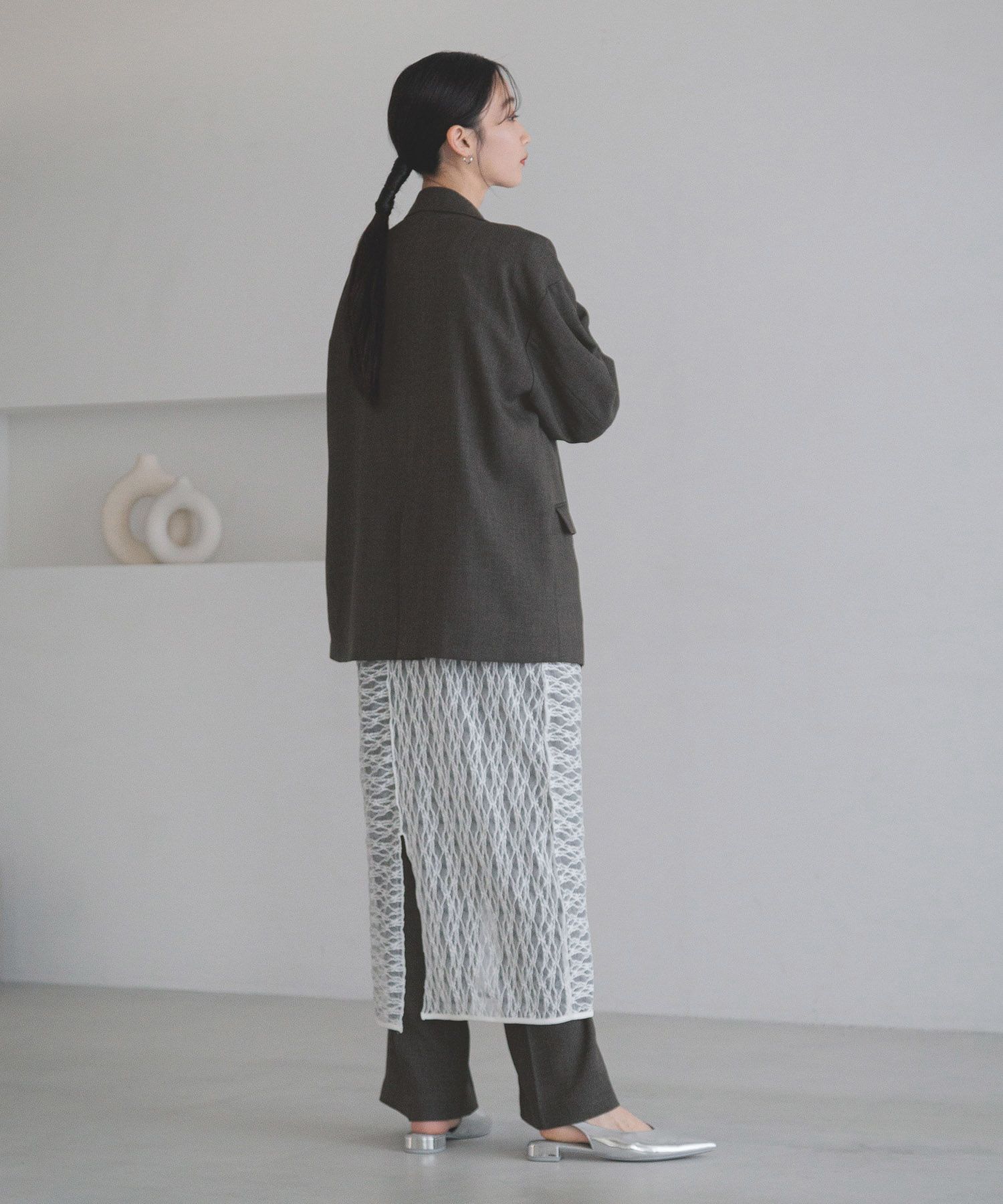 LOWRYS FARM「メランジツイルジャケット」|テーラードジャケット|