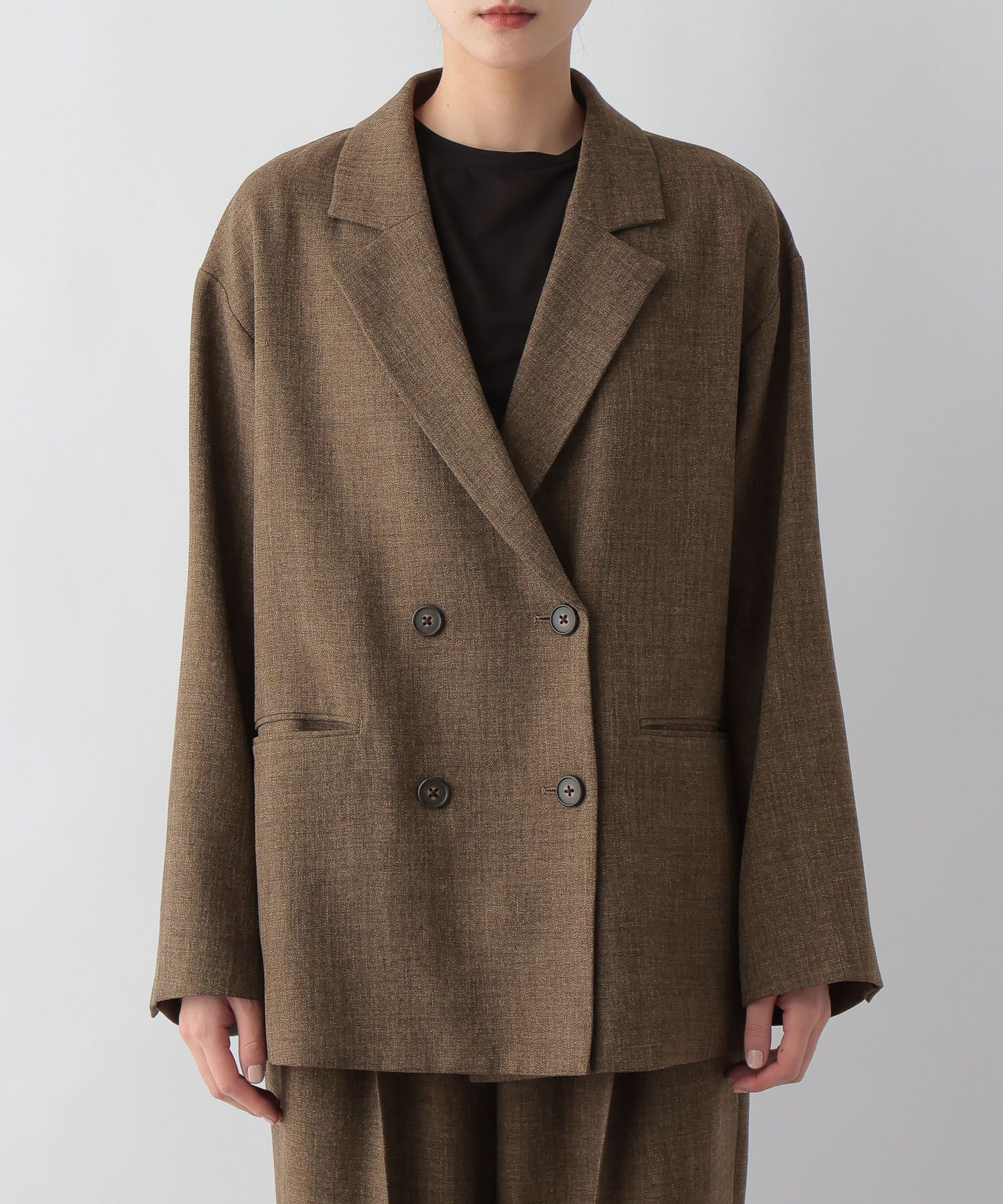 LOWRYS FARM「メランジツイルジャケット」|テーラードジャケット|