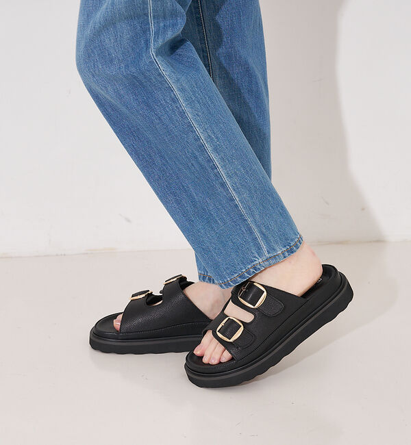 collex「【MOHI/モヒ】 ダブルバックル レザーサンダル」|サンダル|