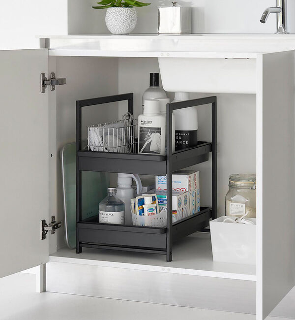 collex「【tower】 シンク下スライドラック2段」|その他|ブラック