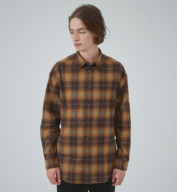 ABAHOUSE「ブラッシュド オーバーチェック シャツ」|シャツ・ブラウス|