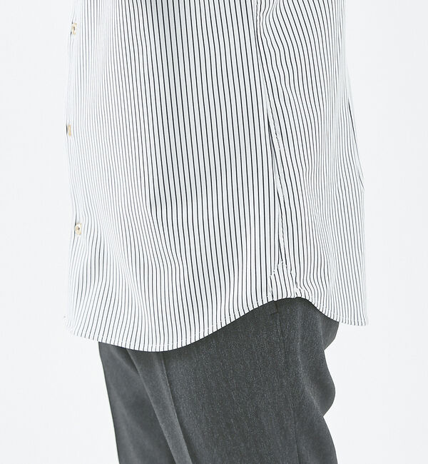 ABAHOUSE「【FLEX SHIRTS】接触冷感  ペンストライプシャツ」|シャツ・ブラウス|