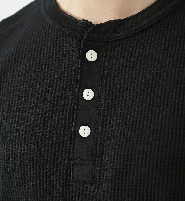 ABAHOUSE「【JEMORGAN/ジェーイーモーガン】ワッフル ヘンリーネック ロングスリーブ」|Tシャツ・カットソー|