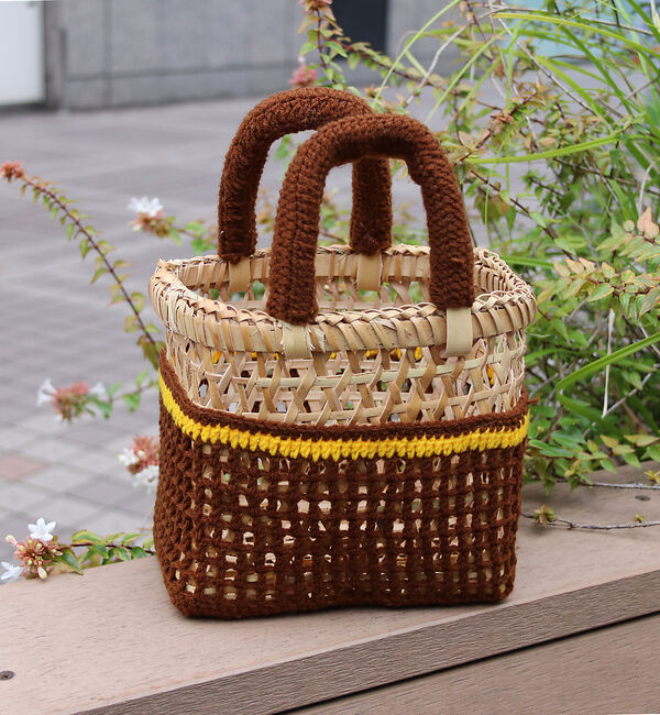 Rouge vif「【THAILAND MADE / タイランド メイド】かごバッグ / パームツリ」|かごバッグ|ブラウン