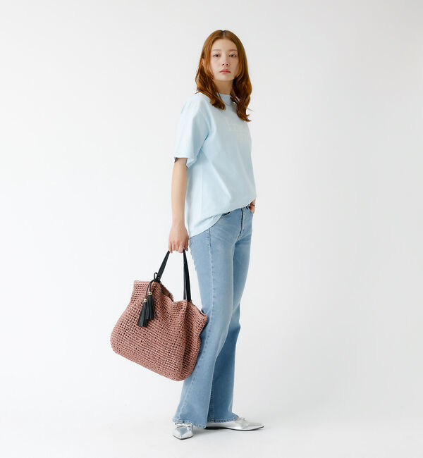 Rouge vif「タッセル付き ペーパートートバッグ / 雑材バッグ」|トートバッグ|