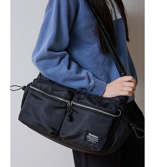Rouge vif「【Dickies/ディッキーズ】PADDED MP SHOULDERBAG/ショ」|ショルダー・メッセンジャー|ブラック
