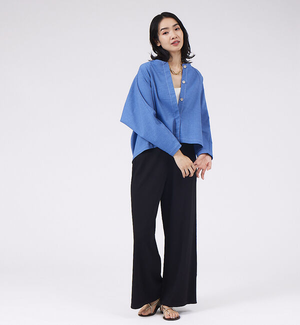 qualite「レーヨンストレッチサイドスリットニットパンツ」|その他|