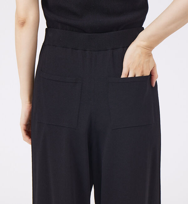 qualite「レーヨンストレッチサイドスリットニットパンツ」|その他|