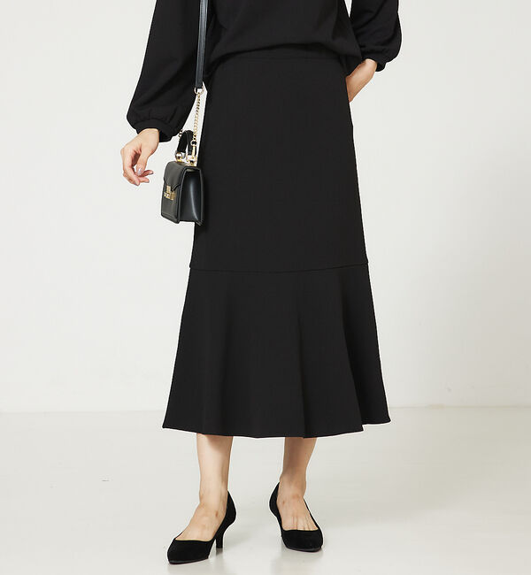 abahouse mavie「カットジョーゼットマーメイドスカート」|スカート|ブラウン