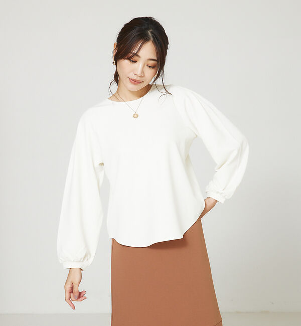 abahouse mavie「カットジョーゼット2WAYブラウス」|Tシャツ・カットソー|