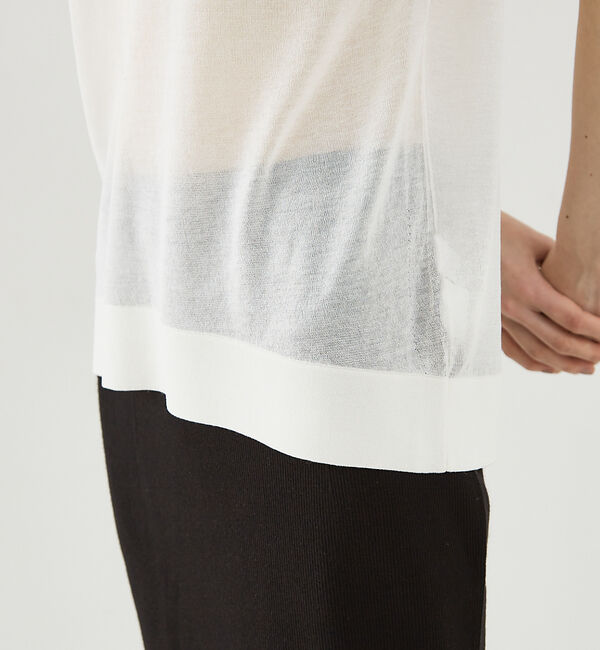 The Store by C' 「【COCUCA】シアーニットノースリーブプルオーバー」|ニット・セーター|