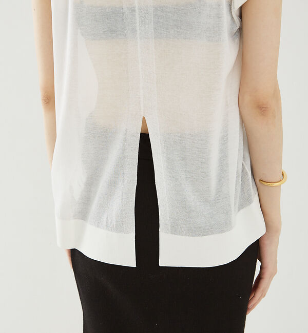 The Store by C' 「【COCUCA】シアーニットノースリーブプルオーバー」|ニット・セーター|