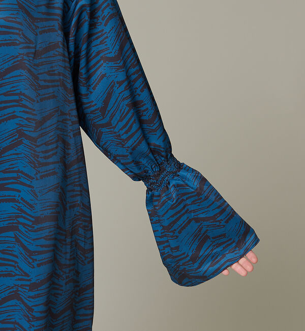 NOMINE「オリジナルプリントギャザースリーブマキシワンピース」|ワンピース|