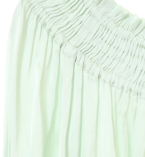 TIARA「ヴィンテージサテンギャザーブラウス」|シャツ・ブラウス|