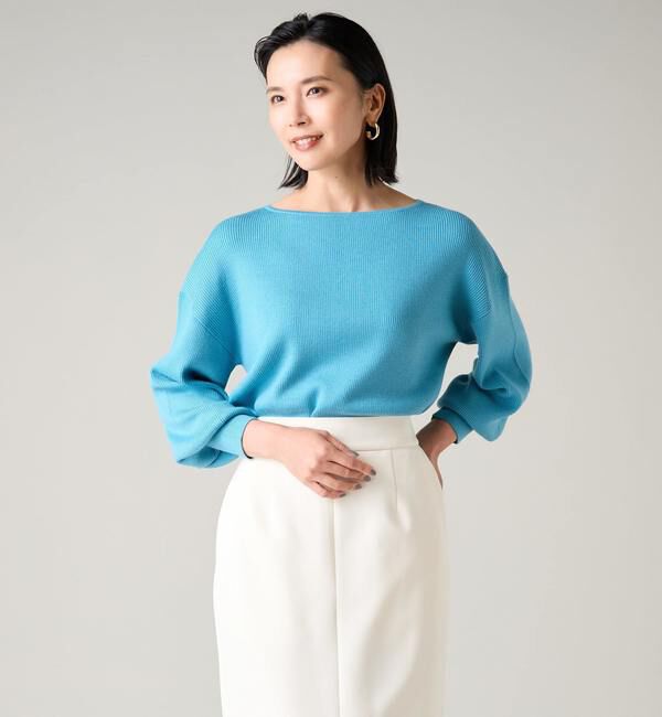 TIARA「リラックスリブニット」|ニット・セーター|アクア
