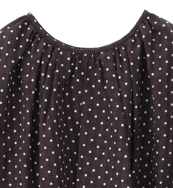 TIARA「ドットプリントケープブラウス」|シャツ・ブラウス|