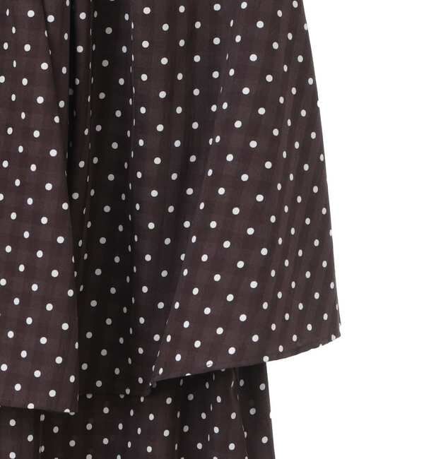 TIARA「ドットプリントケープブラウス」|シャツ・ブラウス|