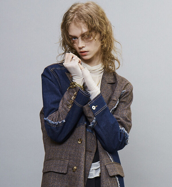 Soffitto「【AULA AILA別注】DENIM COMBINATION JACKET」|テーラードジャケット|