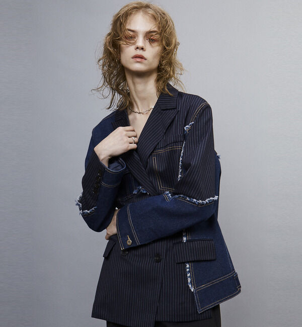Soffitto「【AULA AILA別注】DENIM COMBINATION JACKET」|テーラードジャケット|