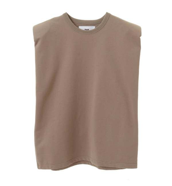 A_「【THE FLATS】SHOULDER PAD T-SHIRTS」|Tシャツ・カットソー|ベージュ