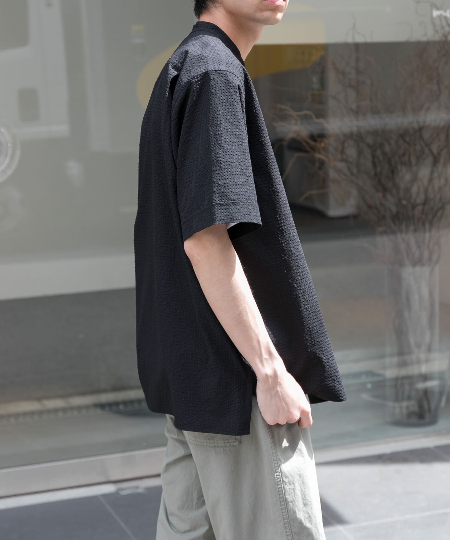 URBAN RESEARCH DOORS「FORK&SPOON　アニヴェンサッカーシャツ」|シャツ・ブラウス|