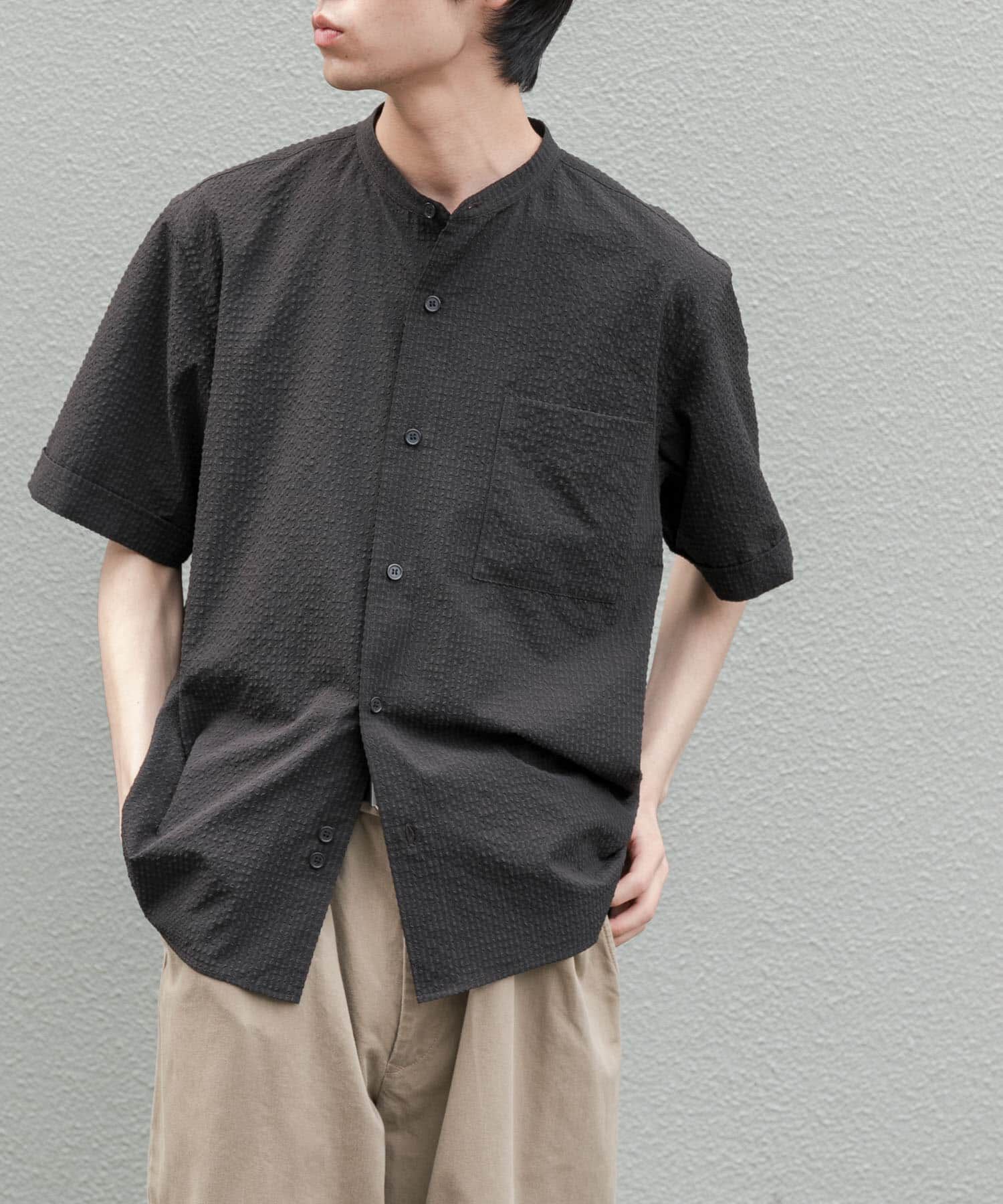 URBAN RESEARCH DOORS「FORK&SPOON　アニヴェンサッカーシャツ」|シャツ・ブラウス|