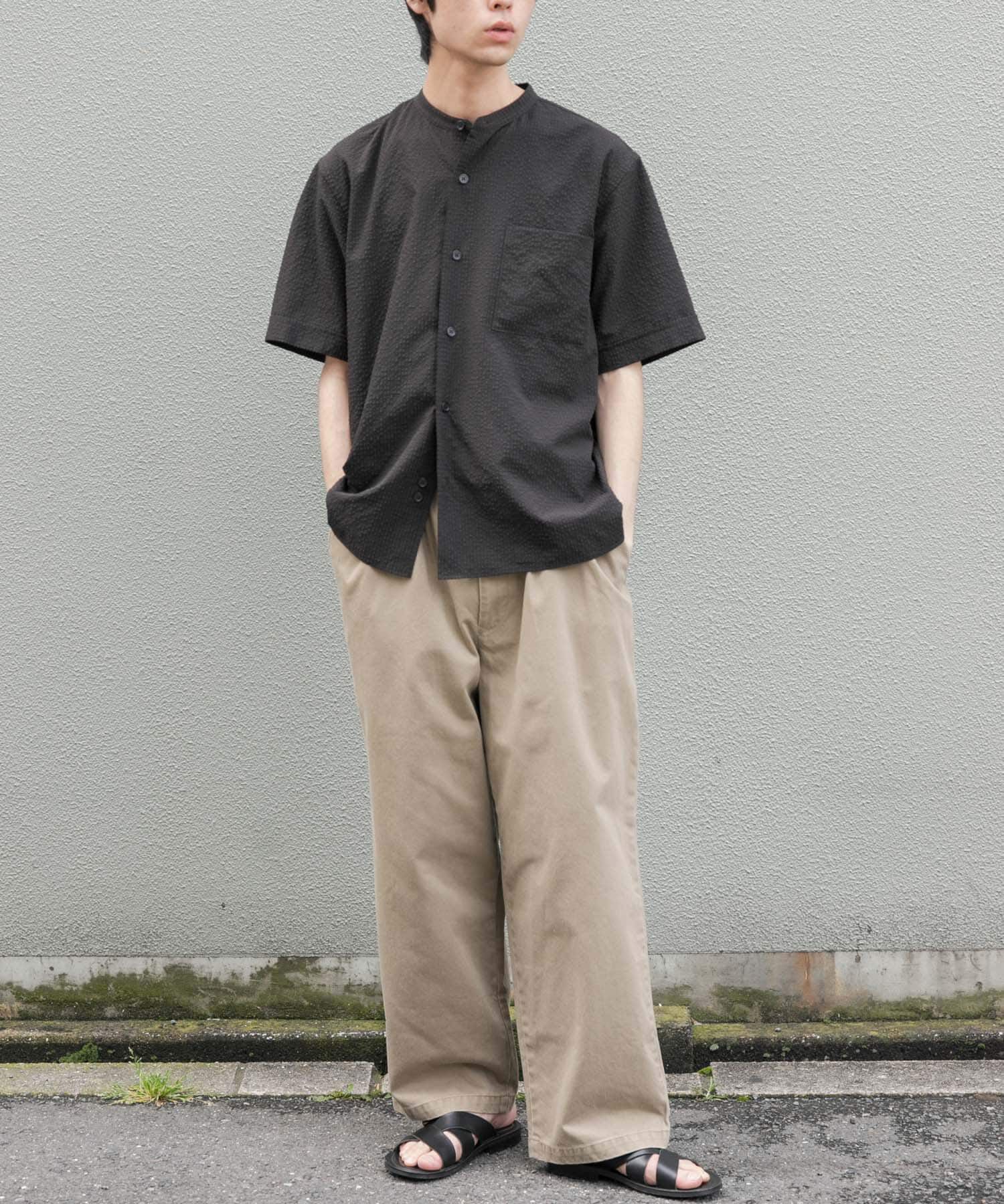 URBAN RESEARCH DOORS「FORK&SPOON　アニヴェンサッカーシャツ」|シャツ・ブラウス|