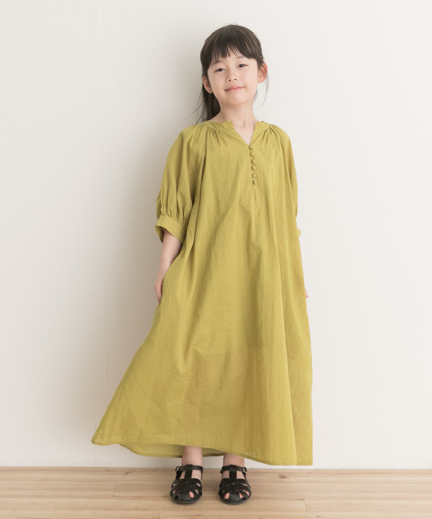 URBAN RESEARCH DOORS「『親子リンク』コットンボイルカフタンワンピース(KIDS)」|ワンピース|