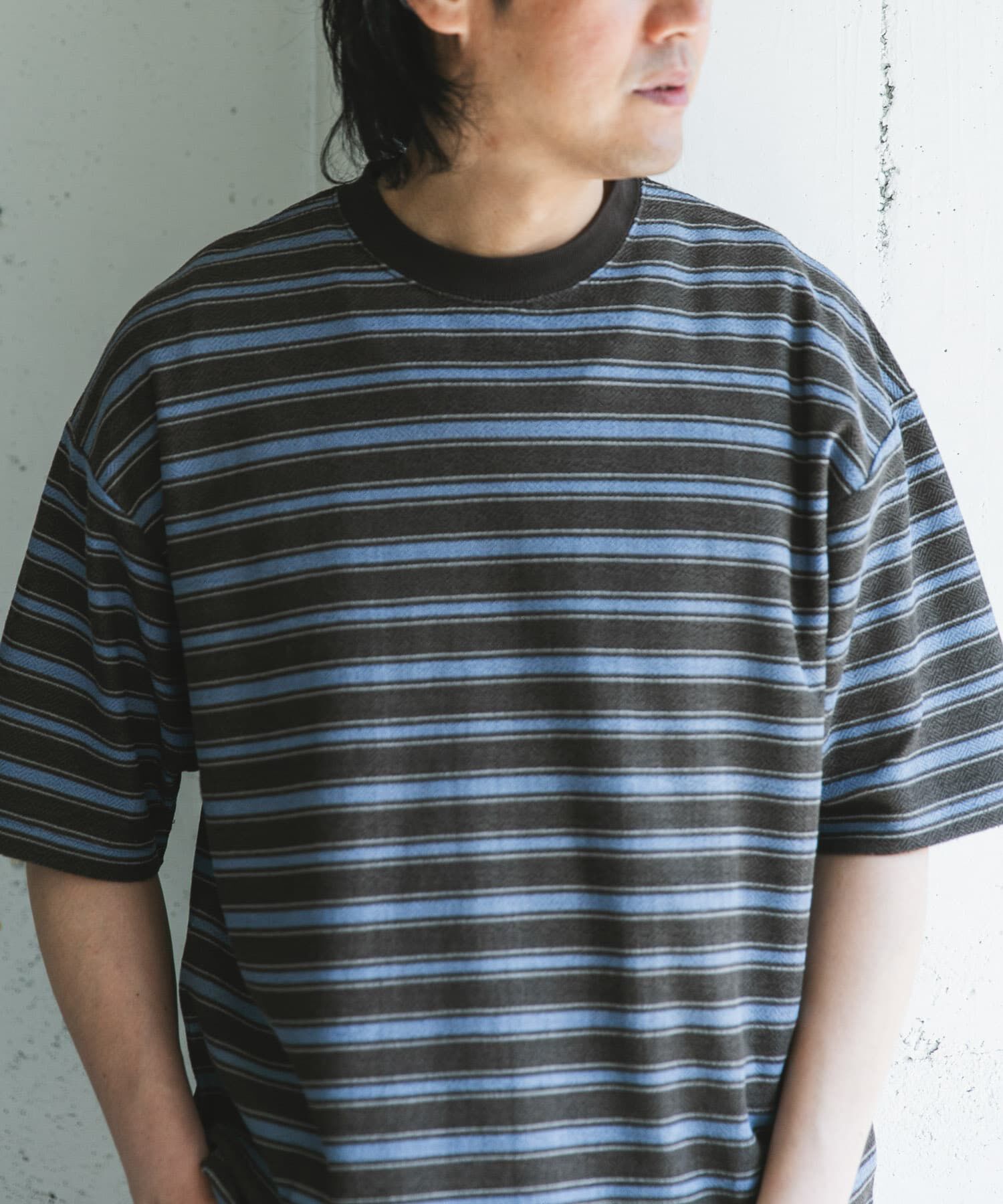 URBAN RESEARCH DOORS「プリントボーダーショートスリーブTシャツ」|Tシャツ・カットソー|