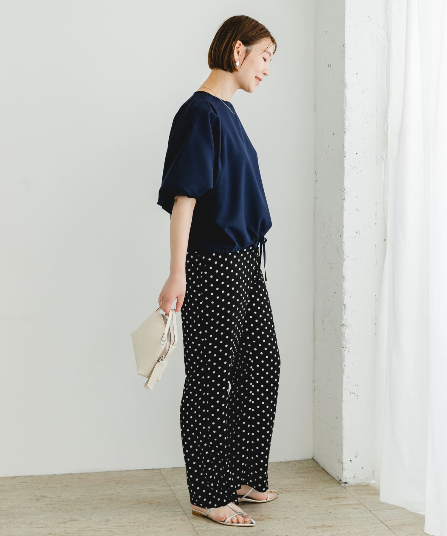 URBAN RESEARCH ROSSO「F by ROSSO　速乾ブラウジングパフブラウス」|シャツ・ブラウス|