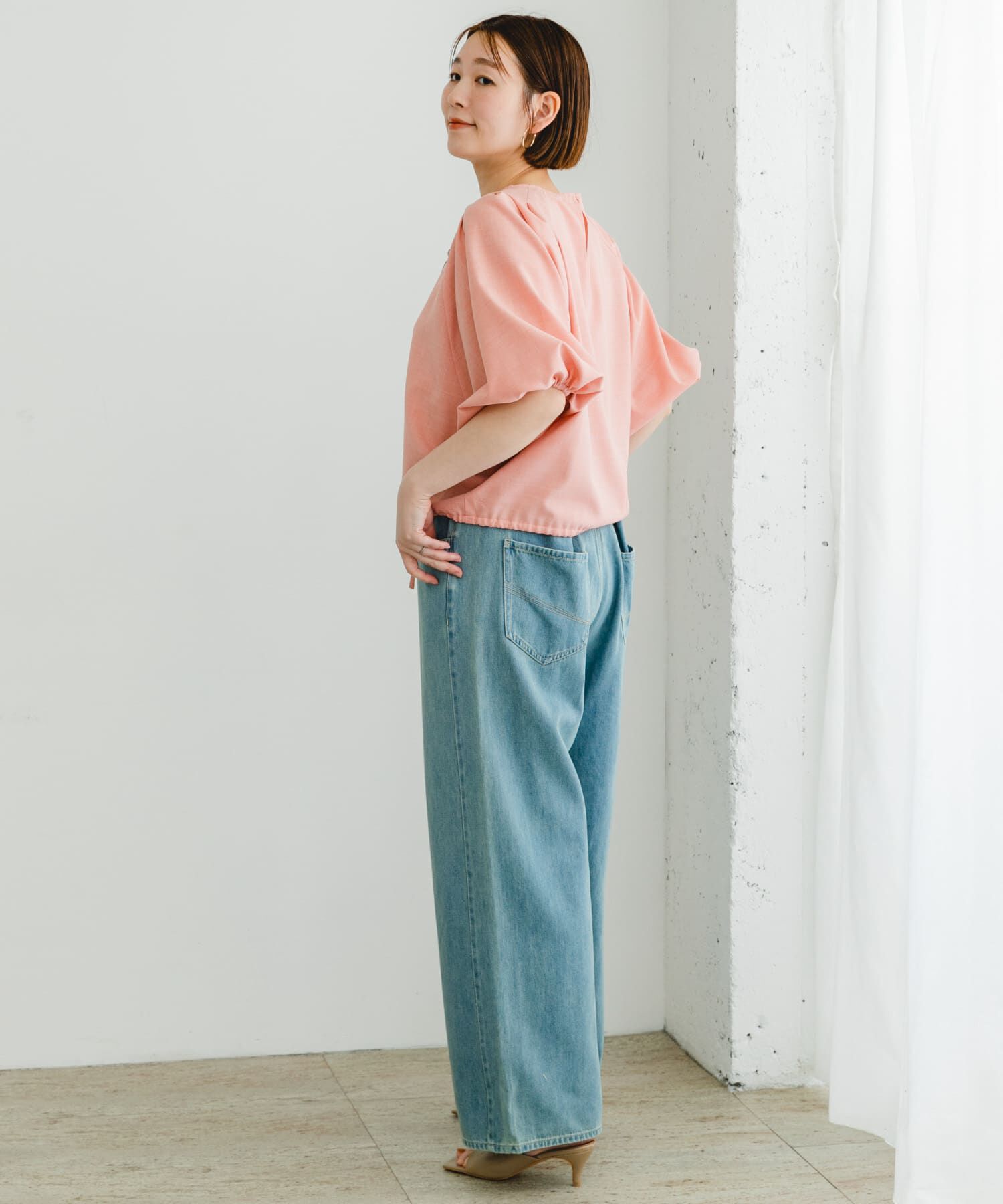 URBAN RESEARCH ROSSO「F by ROSSO　速乾ブラウジングパフブラウス」|シャツ・ブラウス|