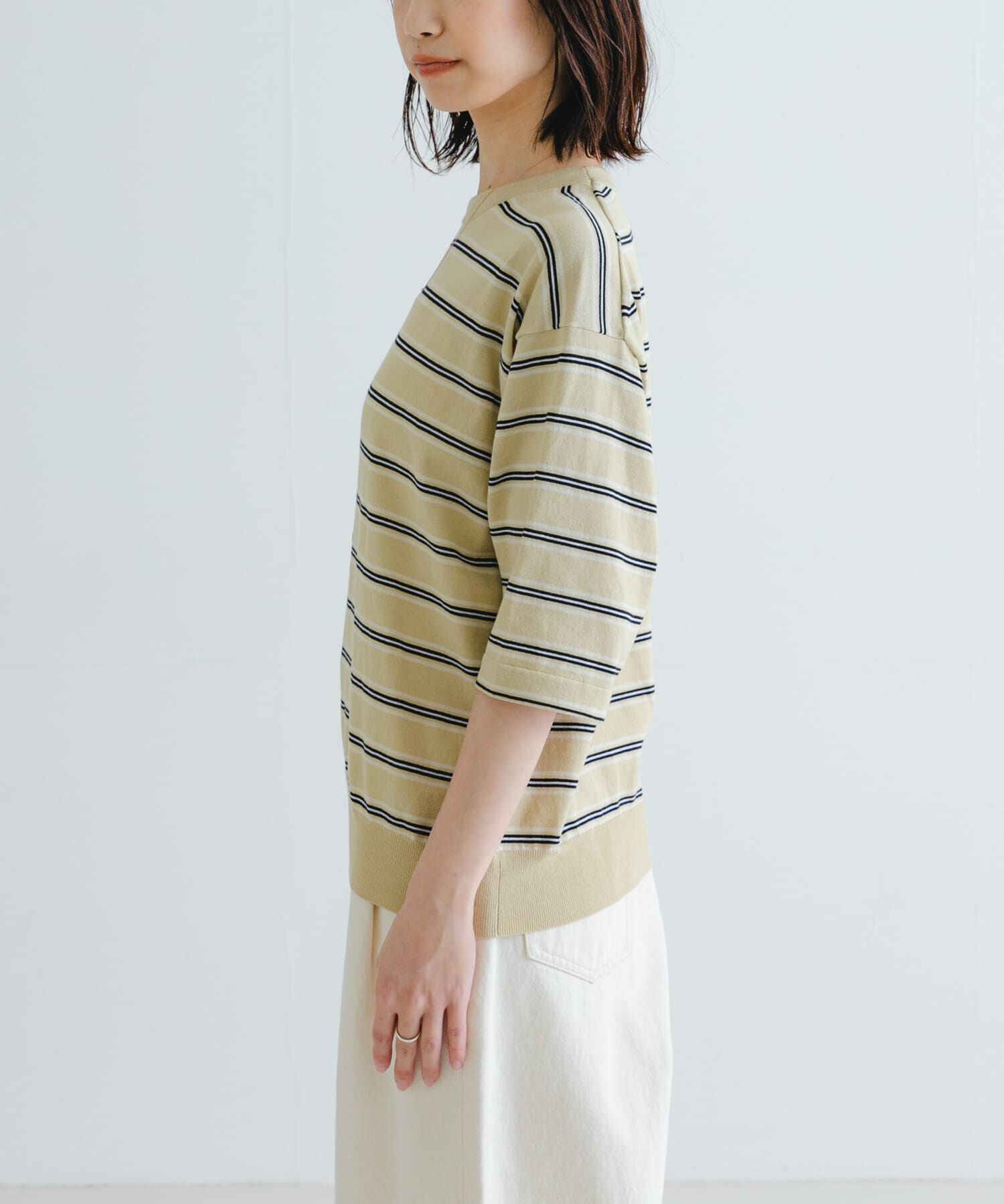 URBAN RESEARCH「new basic　マルチボーダーニットTシャツ」|Tシャツ・カットソー|