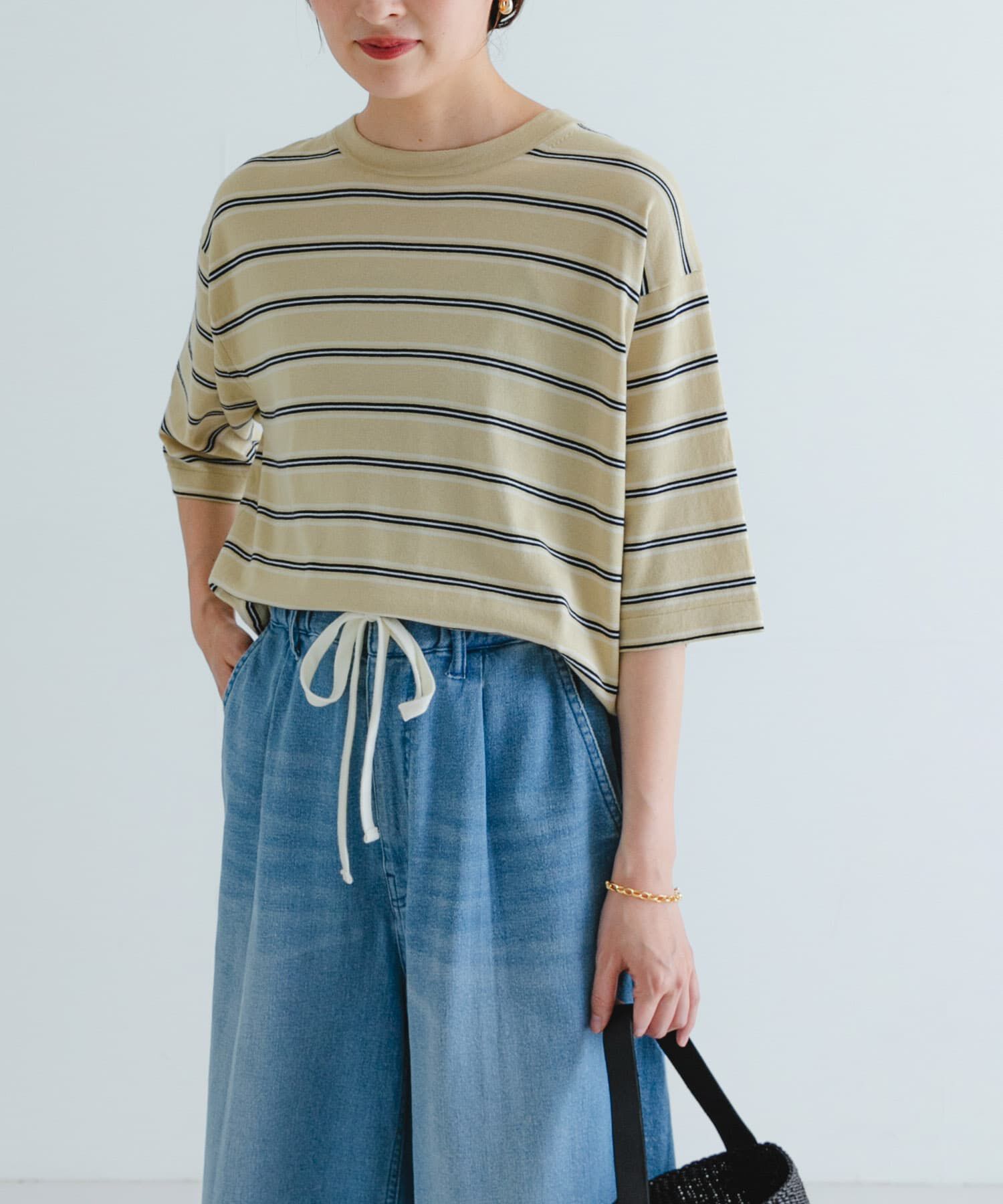 URBAN RESEARCH「new basic　マルチボーダーニットTシャツ」|Tシャツ・カットソー|