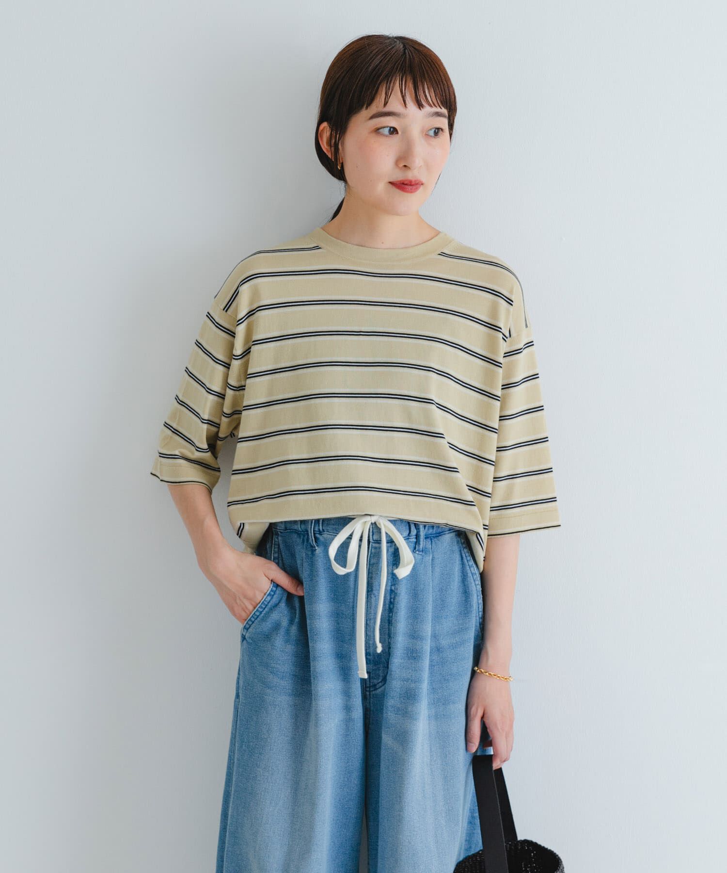 URBAN RESEARCH「new basic　マルチボーダーニットTシャツ」|Tシャツ・カットソー|