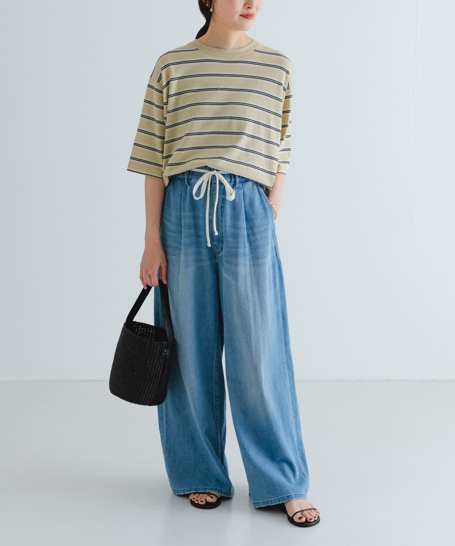 URBAN RESEARCH「new basic　マルチボーダーニットTシャツ」|Tシャツ・カットソー|