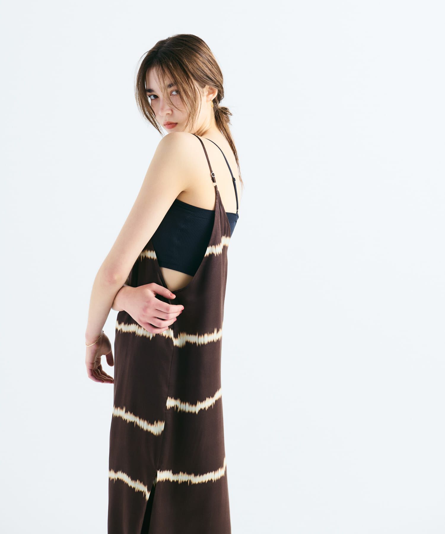 URBAN RESEARCH「シルクミックスボーダープリントワンピース」|ワンピース|