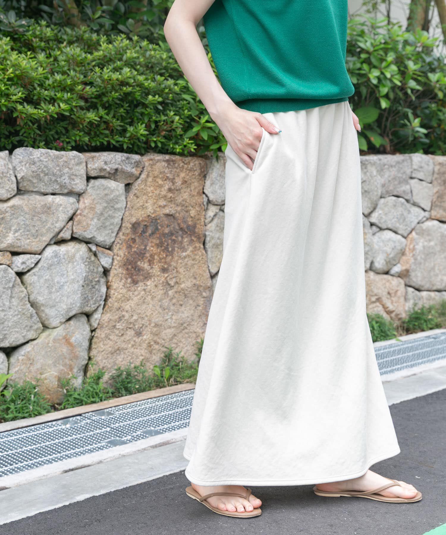 URBAN RESEARCH DOORS「FORK&SPOON　ドライタッチカットスカート」|スカート|