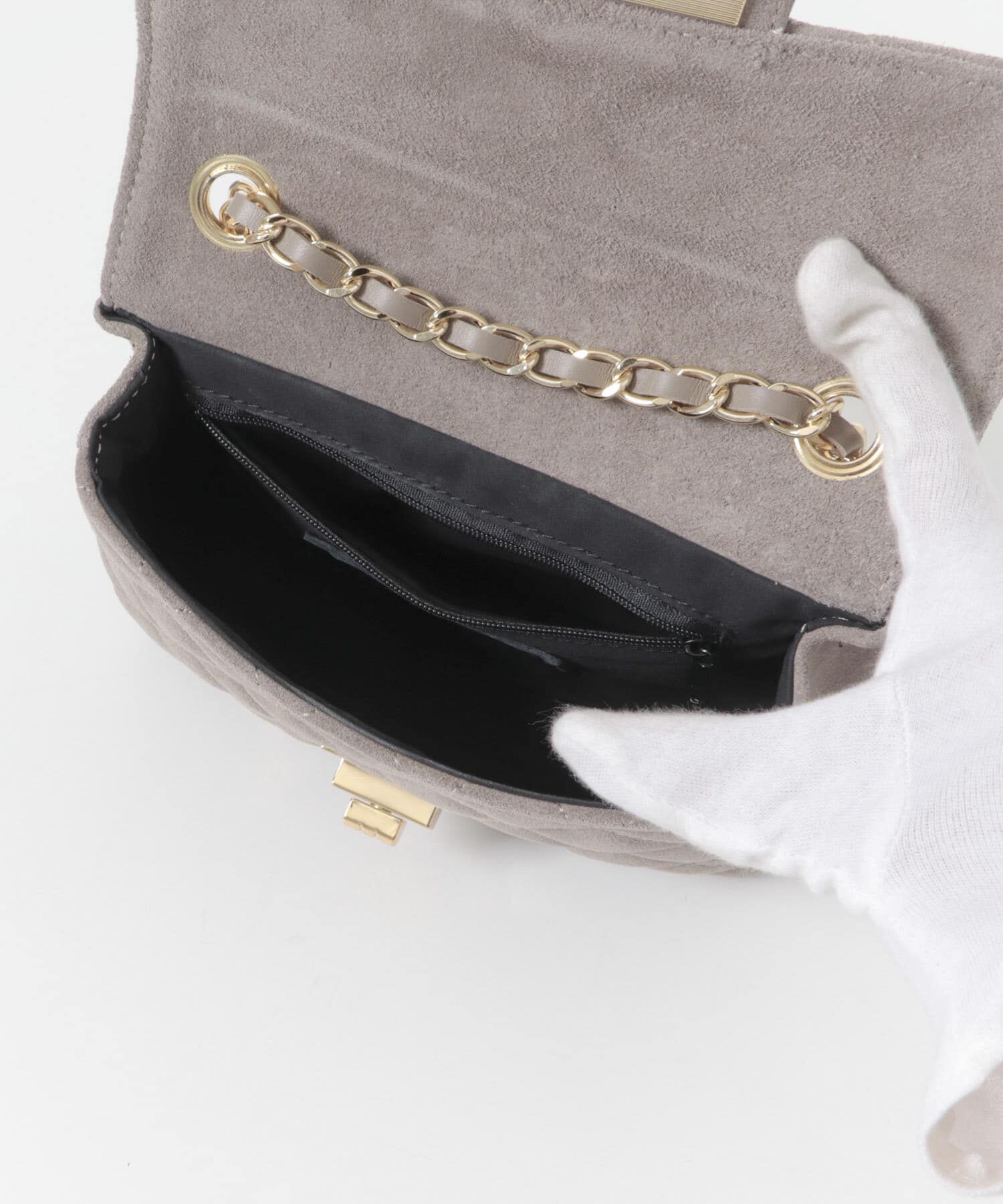 URBAN RESEARCH ROSSO「AULENTTI　スエードキルティングバッグ」|ショルダー・メッセンジャー|