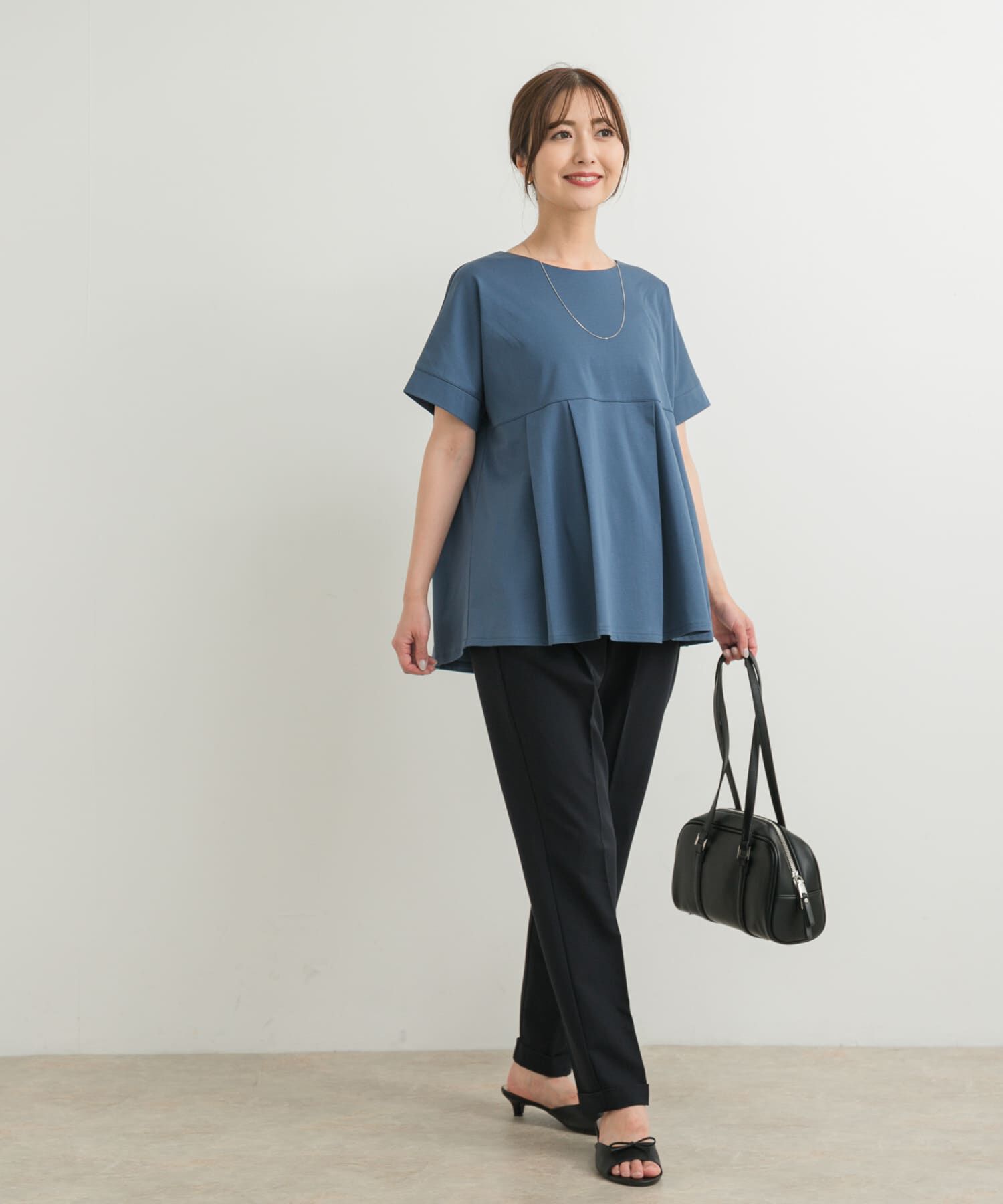 URBAN RESEARCH DOORS「シルケットコットンウエスト切替プルオーバー」|Tシャツ・カットソー|