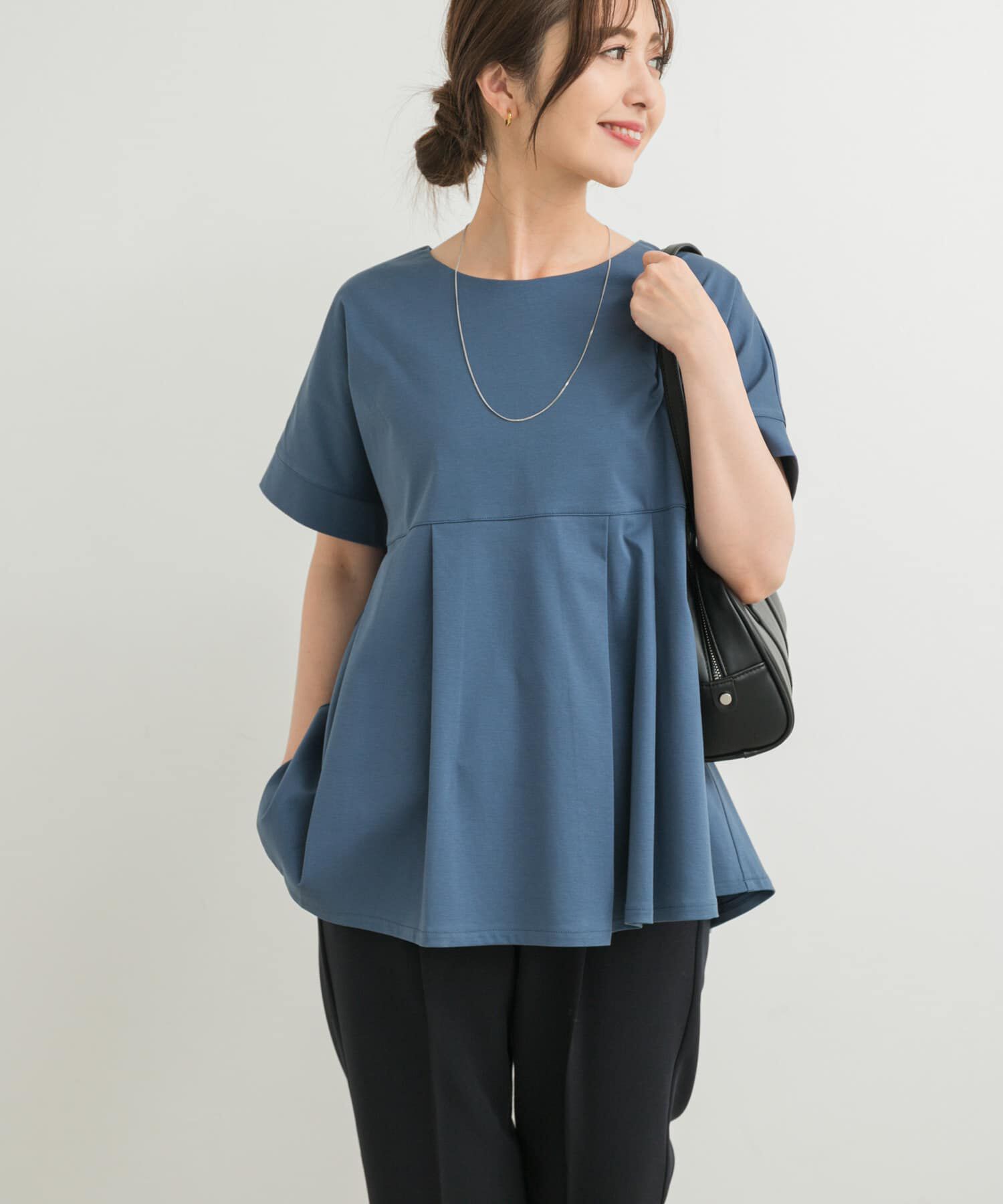 URBAN RESEARCH DOORS「シルケットコットンウエスト切替プルオーバー」|Tシャツ・カットソー|