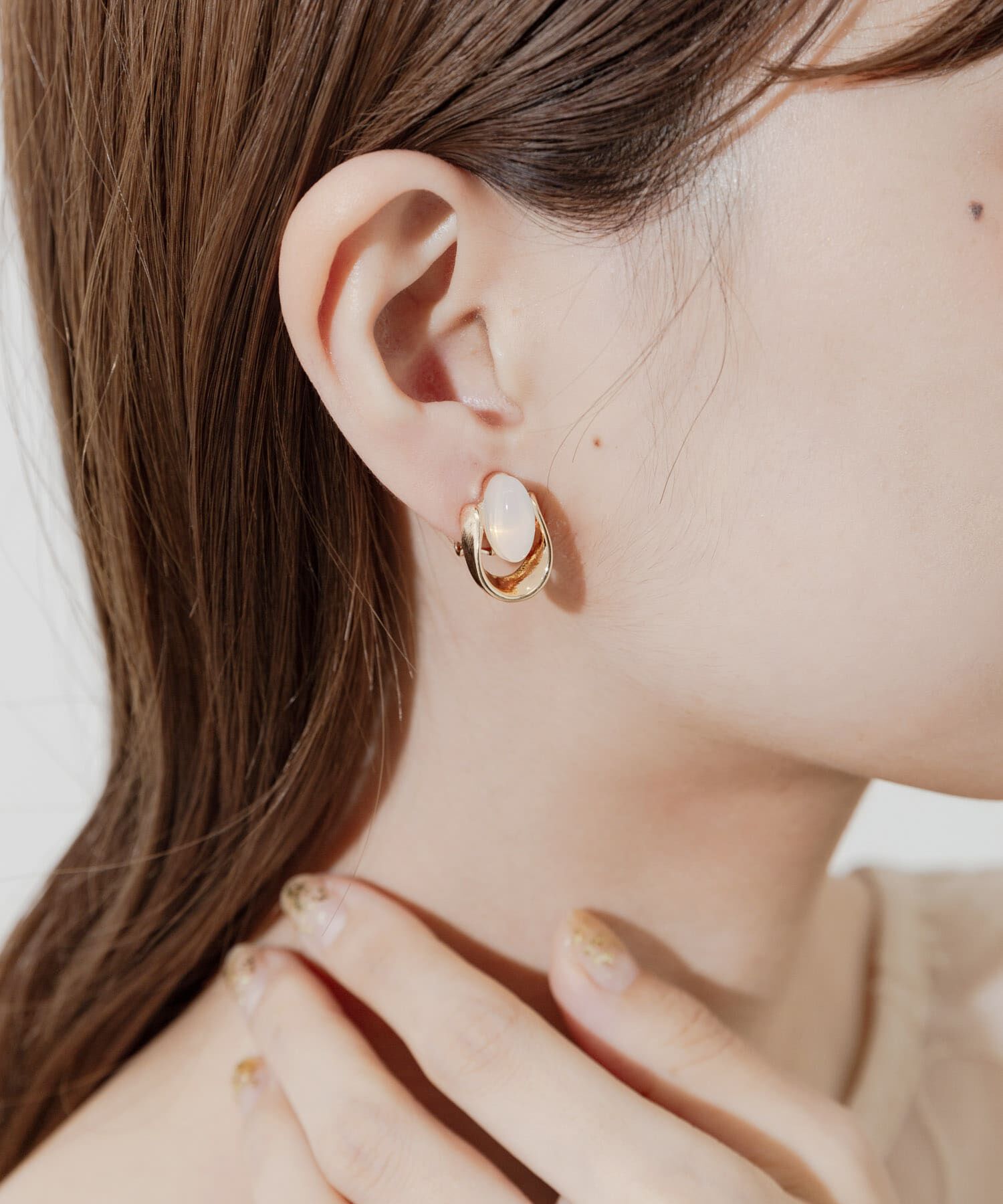 SMELLY「ジュシオーバルメタルイヤリング」|イヤリング|