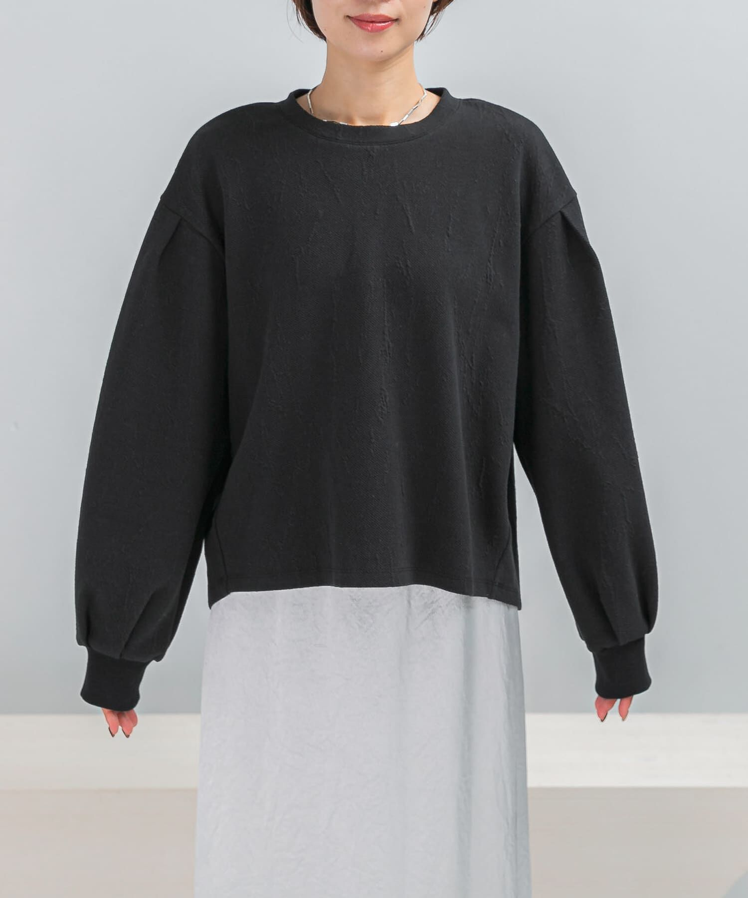 URBAN RESEARCH ROSSO「タックスリーブジャガードスウェット」|スウェット・ジャージ|