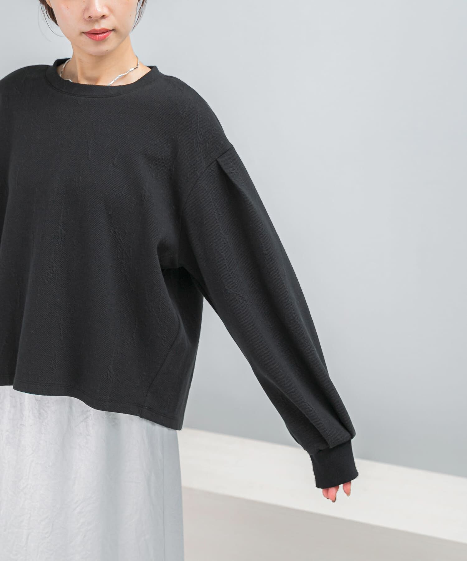 URBAN RESEARCH ROSSO「タックスリーブジャガードスウェット」|スウェット・ジャージ|