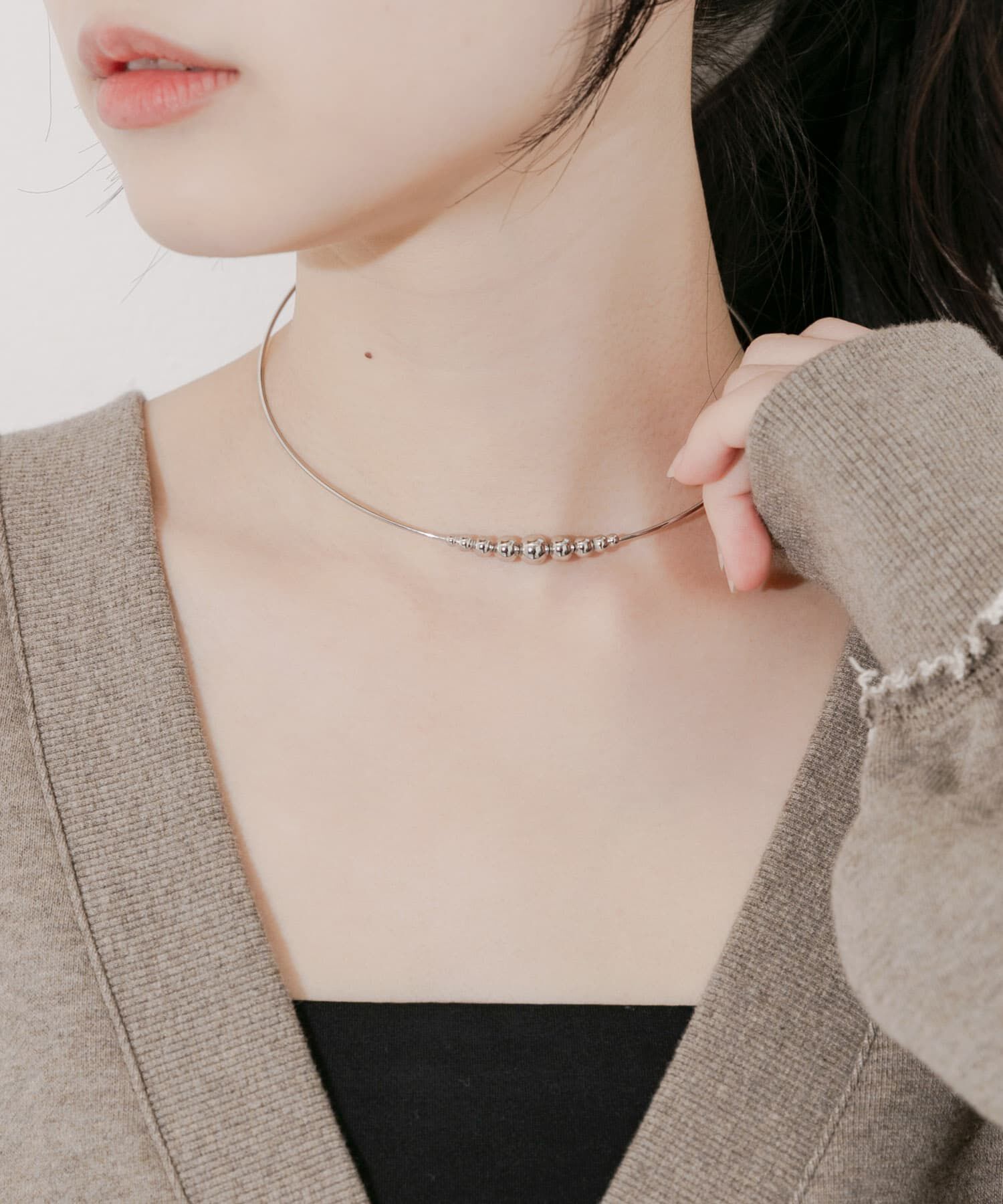 SMELLY「メタルボールチョーカーネックレス」|ネックレス|